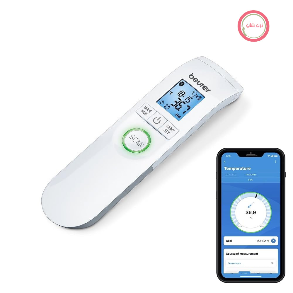 دماسنج تب مادون قرمز بدون تماس بلوتوث Beurer FT 95 با قابلیت اتصال نوآورانه به اپلیکیشن