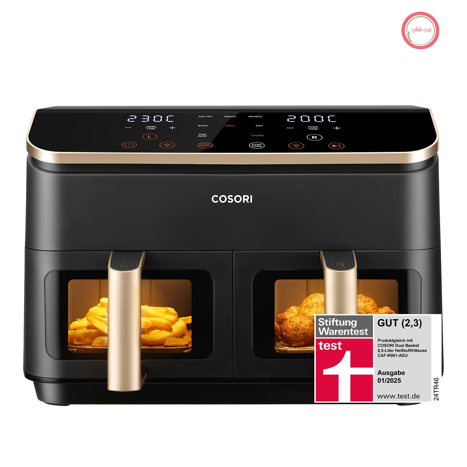 سرخ‌ کن هوای گرم کوسوری آمریکا Cosori Airfryer R903 فناوری NTC دو محفظه