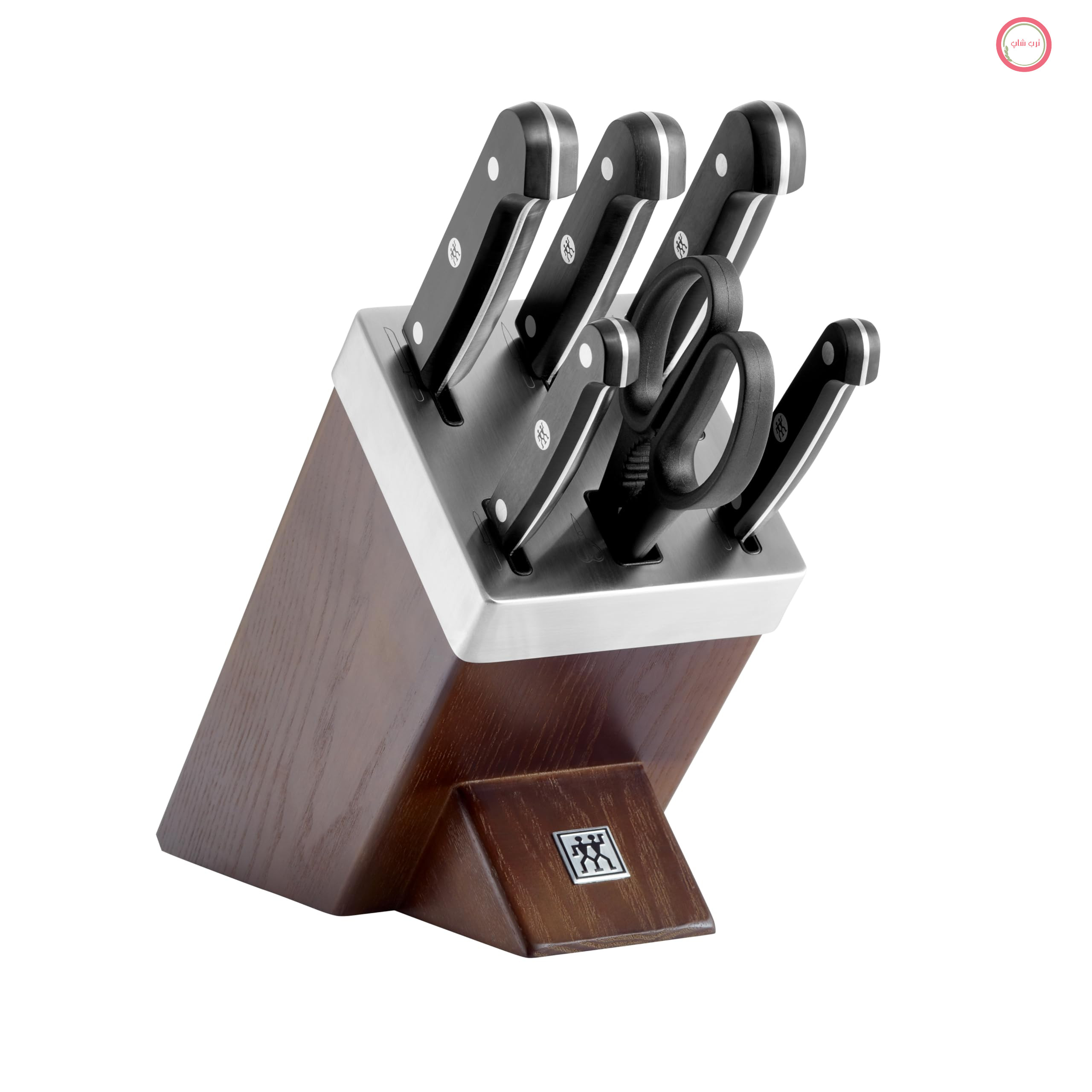 چاقوی خود تیز شونده ZWILLING Gourmet با مجموعه 7 تکه چاقو، استیل ضد زنگ، ساخت آلمان، براون Gourmet Braun