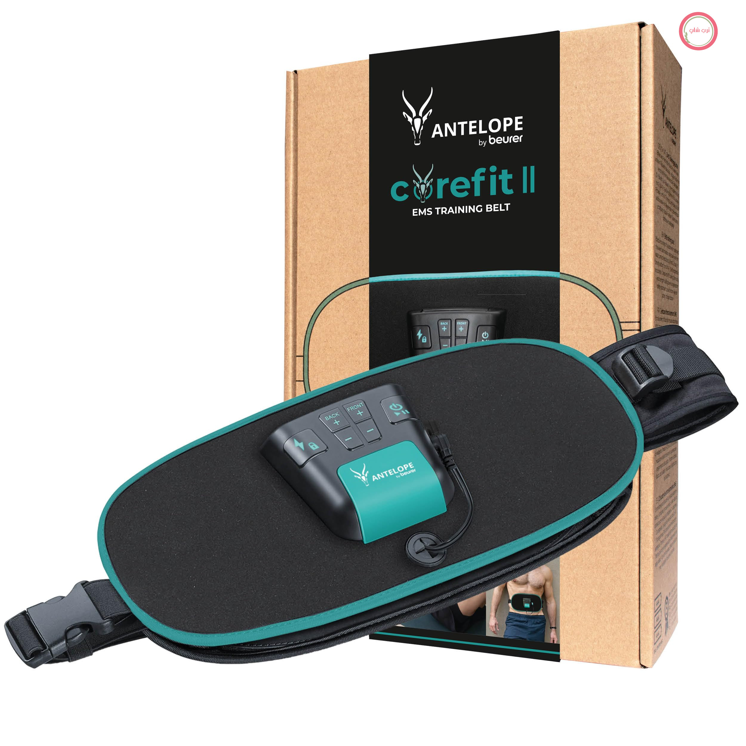 کمربند تمرینی Beurer Corefit II از برند Antelope EMS، تحریک هدفمند عضلات شکم و کمر، موثر برای عضله سازی و چربی سوزی، 9 برنامه تمرینی، برای آقایان و خانم ها. مدل عملکرد عضلات شکم و کمر با 9 برنامه.
