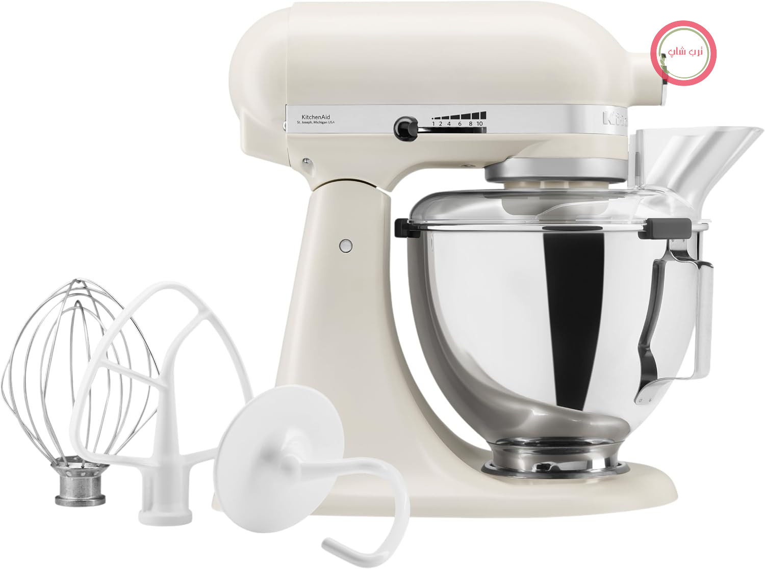 غذا ساز ماشین آشپزخانه کیچن اید آمریکا KitchenAid 5KSM95PSEPL کلاسیک 4.3 لیتری رنگ سفید چینی با سر متحرک