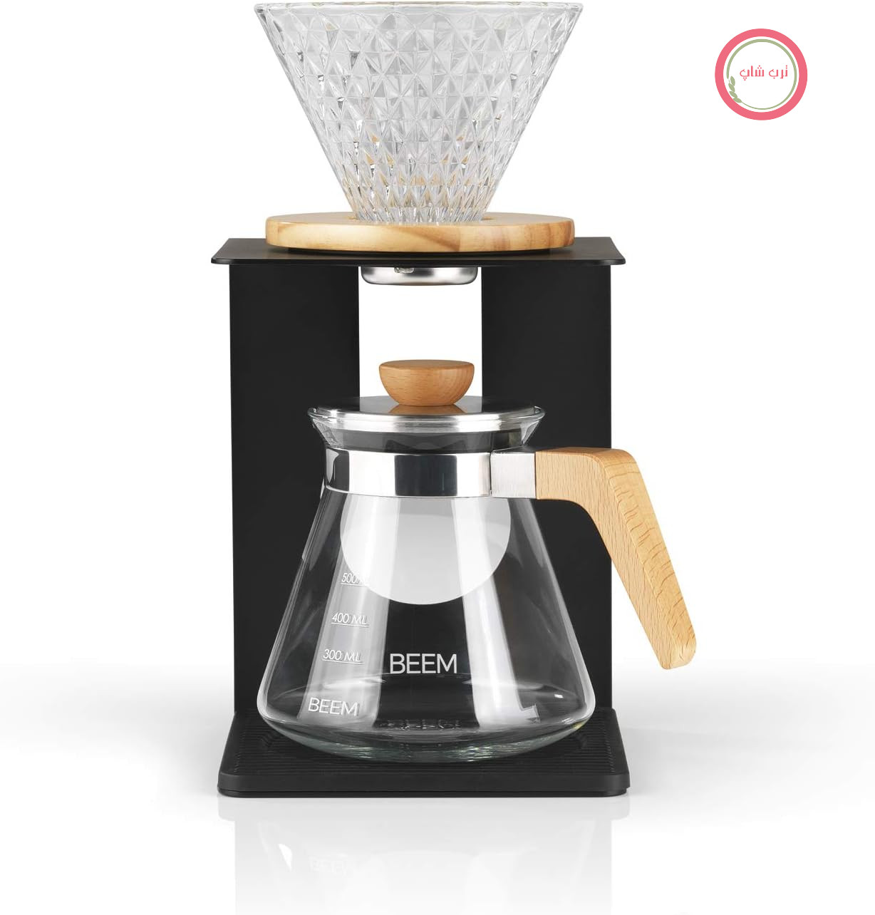 قهوه ساز فیلتری بیم آلمان  BEEM POUR OVER فیلتر شیشه ای و قاب شیشه ای با پوشش