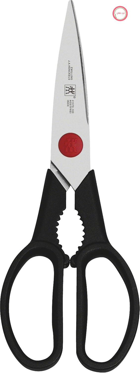قیچی چند منظوره زولینگ آلمان ZWILLING Twin L، 20 سانتی متر، قیچی آشپزخانه برای کاربران راست دست و چپ دست، استیل ضد زنگ، مشکی