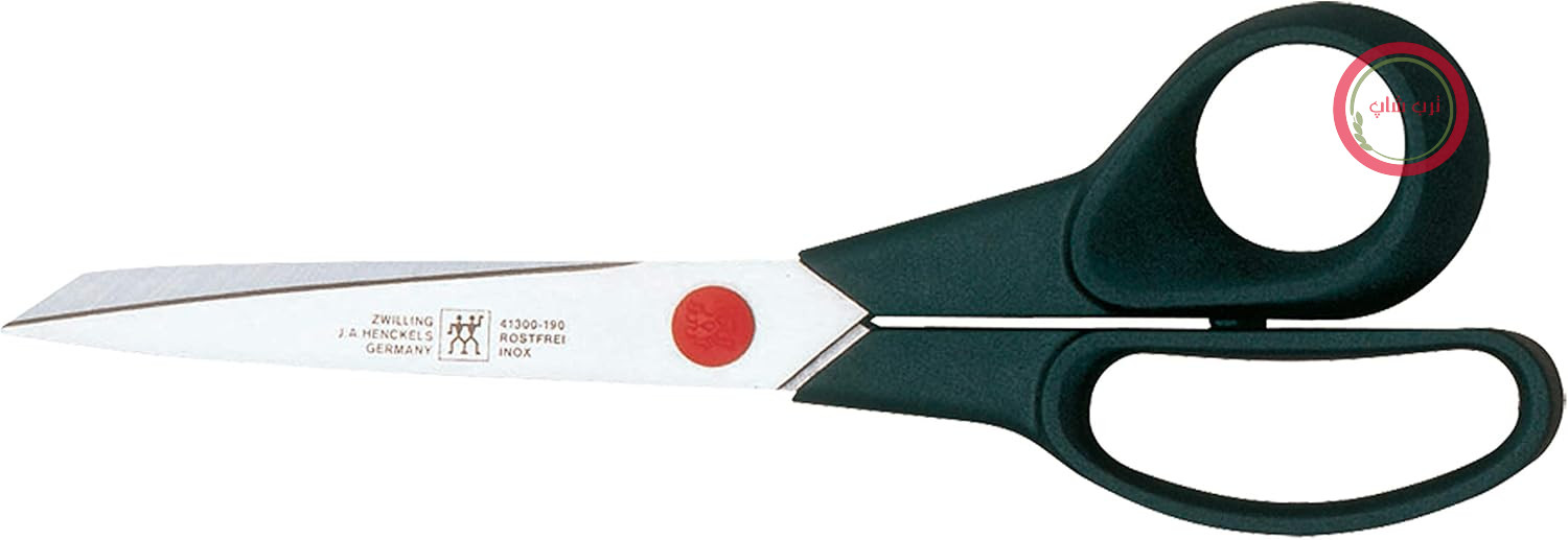 قیچی خانگی زولینگ آلمان ZWILLING Twin L با درب بازکن پیچشی یکپارچه، 19 سانتی متر، استیل ضد زنگ مخصوص، دسته پلاستیکی، مشکی